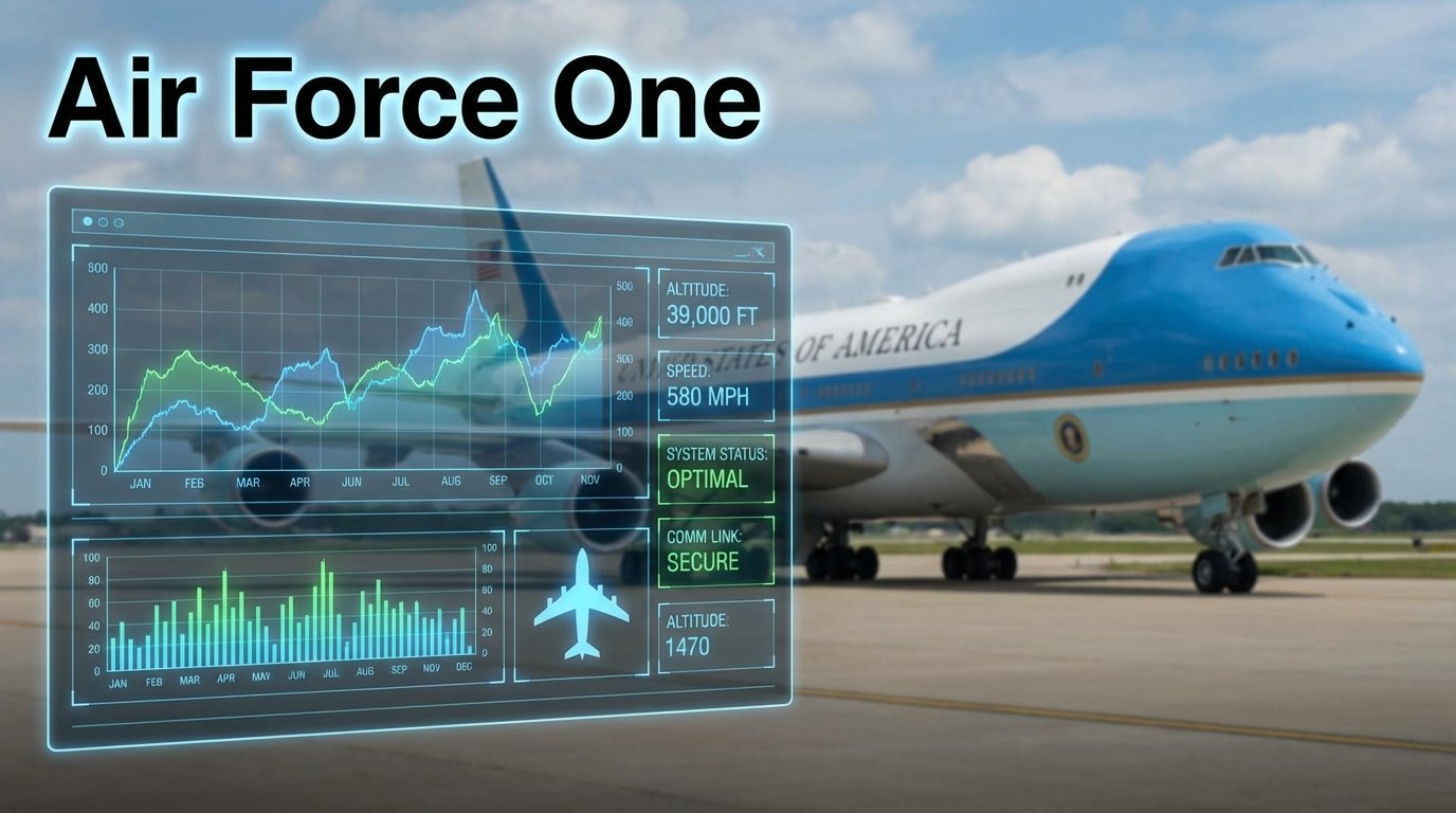 Air Force One, el avión presidencial de EE.UU., en la pista de despegue